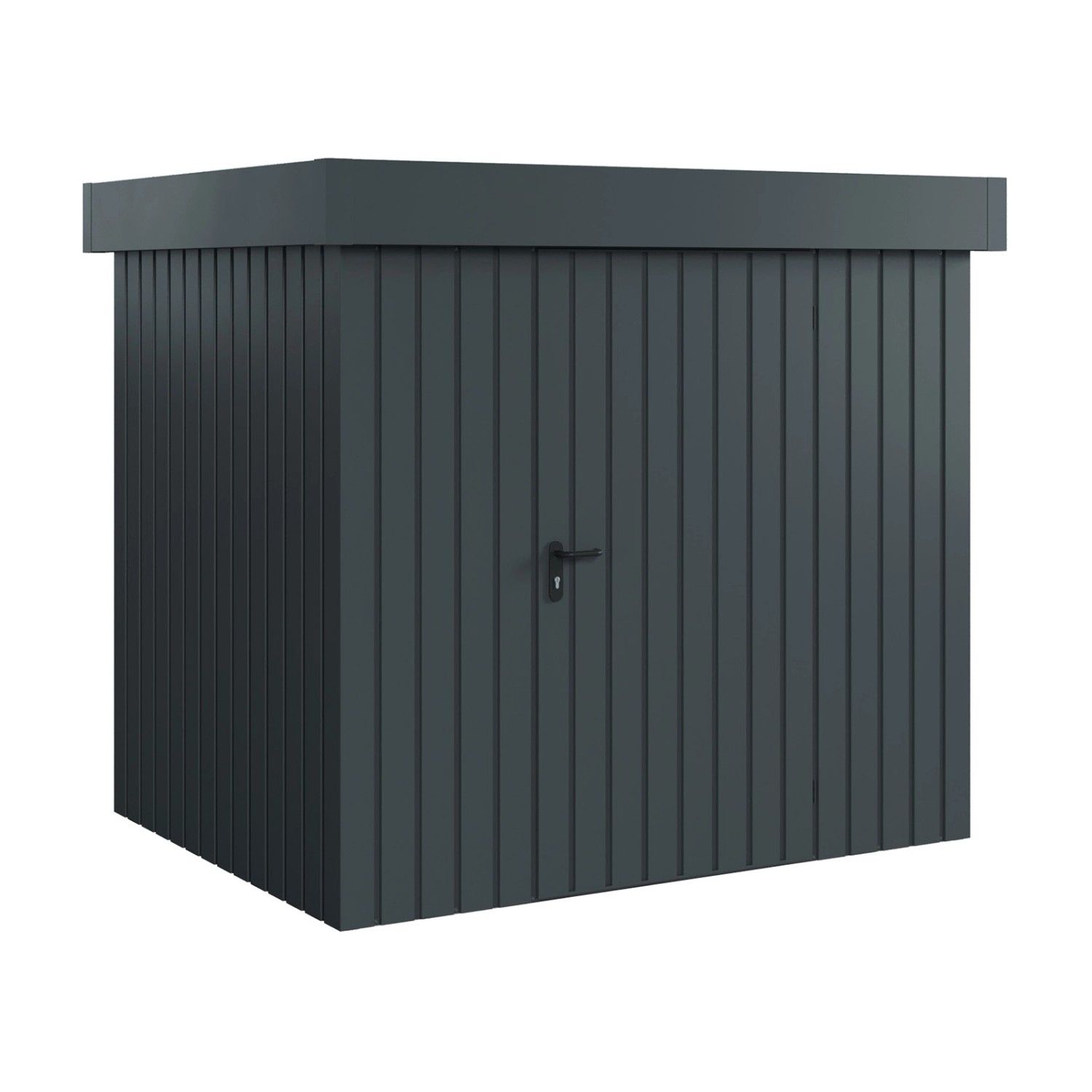 Hörmann EcoStar Gerätehaus Euroline Flachdach 1-flg 237 x 181 cm Anthrazitg günstig online kaufen