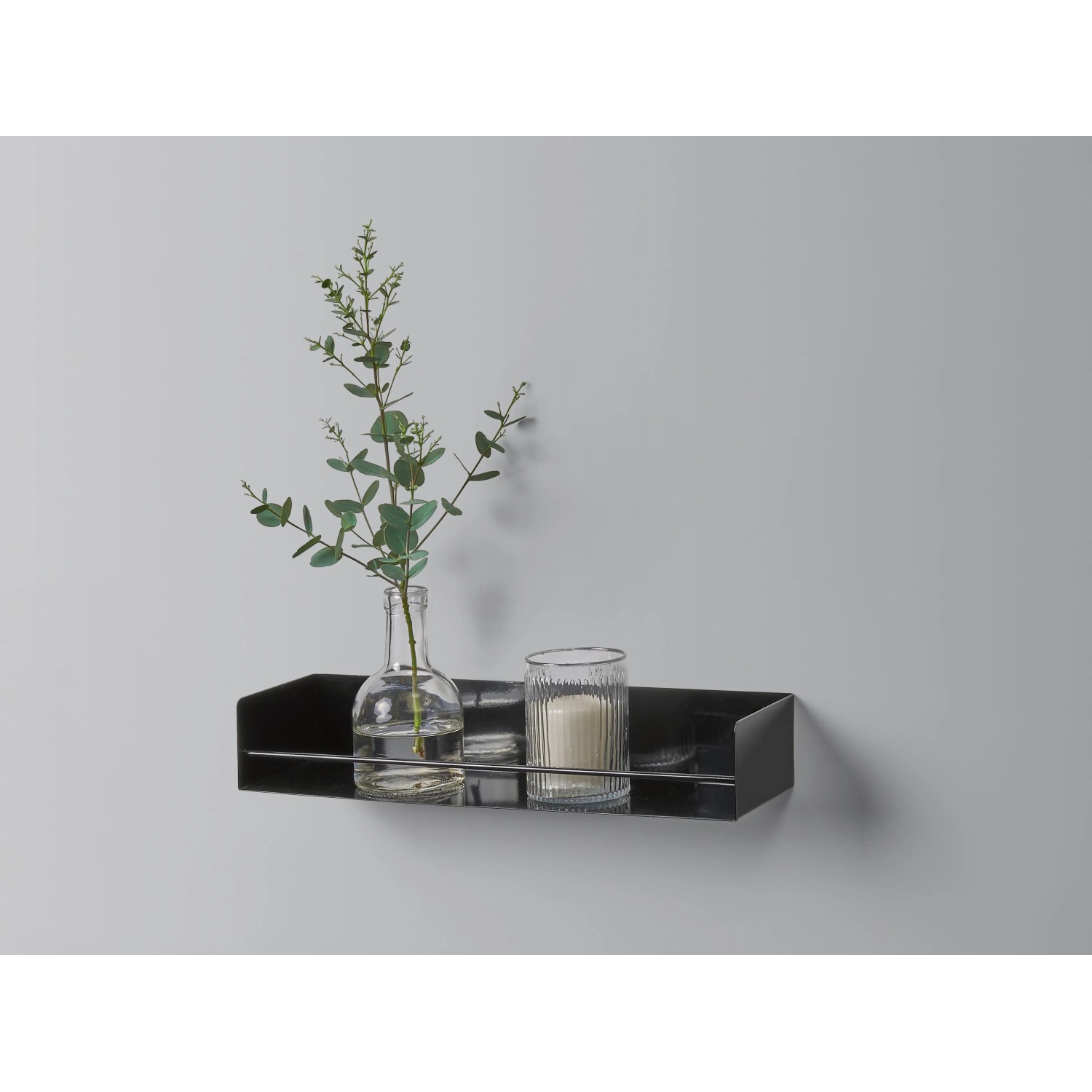 Metall-Regal Kenn 7 cm x 40 cm x 12 cm Schwarz matt