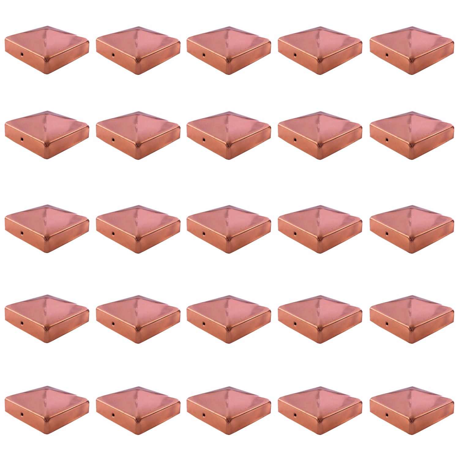 Holmwerk 25x Pfostenkappe Kupfer 101mm Pyramide 10x10cm günstig online kaufen