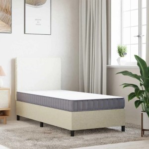 vidaXL Kindermatratze (80x160 cm) mittelweich, weiß/grau. Schaumstoffmatratze für Kinderzimmer.