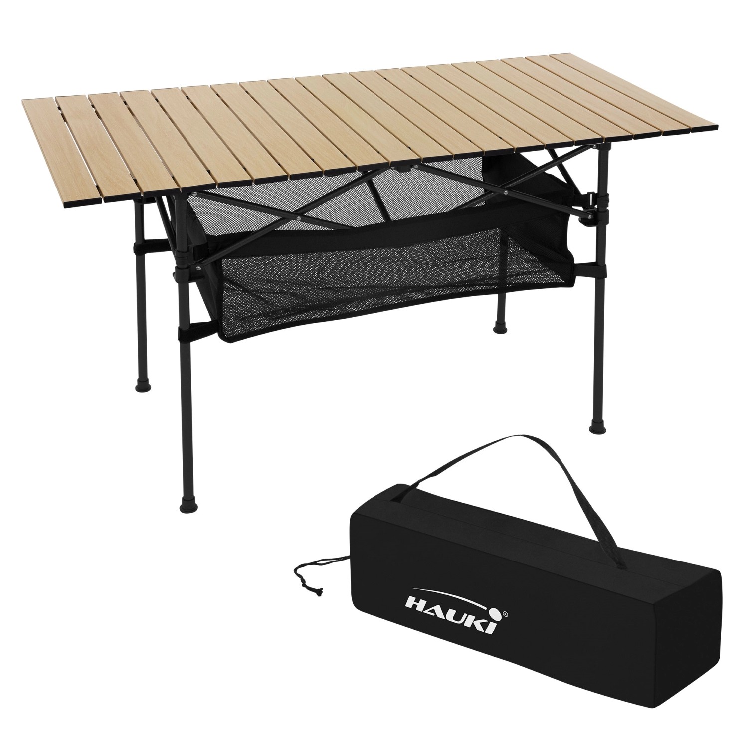 Hauki Campingtisch Faltbar Beige 118 x 55 x 64,5 cm Klappbar aus Aluminium günstig online kaufen