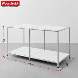 Floordirekt Metallregal Concept Epure MK-016 Sideboard 78 x 40 x 46 cm Weiß