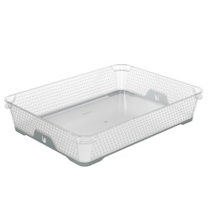 Keeeper Stapelkorb Jonas, Nordic Grau, DIN A4, rutschfest, zur Aufbewahrung.