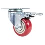 HMF 6710 Schwerlastrollen Bremse Polyurethan 4 Stück 75 mm bis 400 kg Rot_6