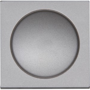 Kopp Dimmerabdeckung Athenis Stahlfarben für Druck-Wechselschalter