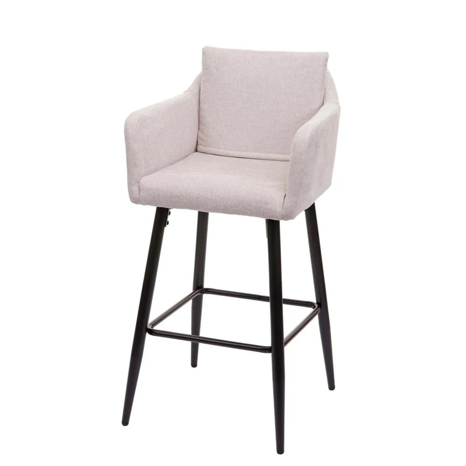 MCW Barhocker H93 Stoff/Textil Creme-Beige
