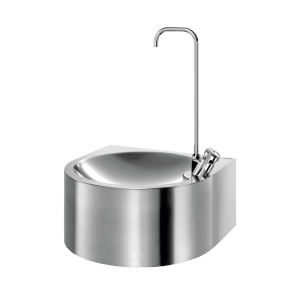 Delabie Trinkbrunnen SD mit Schwanenhalsarmatur, Edelstahl 1.4301 sat.