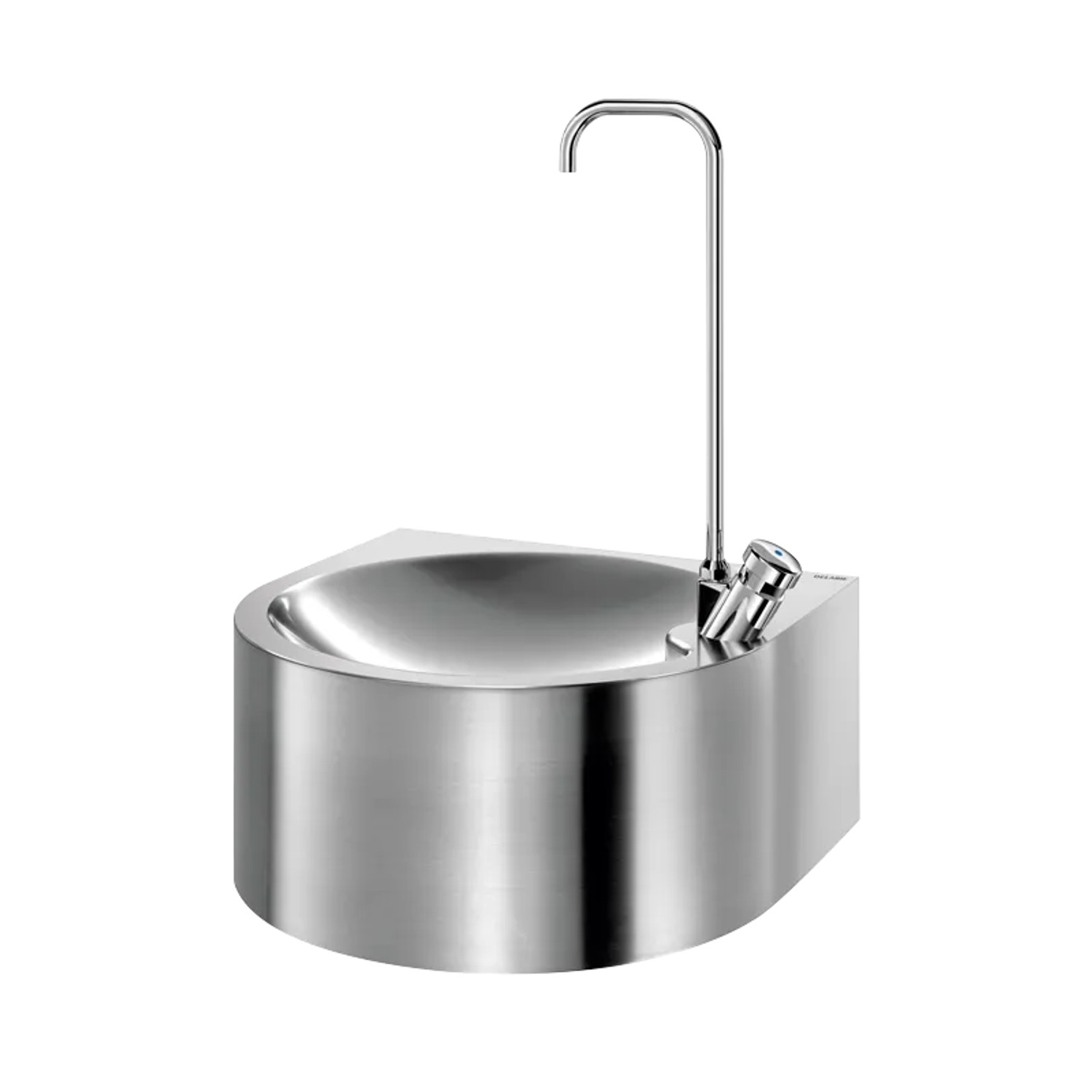 Delabie Trinkbrunnen SD mit Schwanenhalsarmatur, Edelstahl 1.4301 sat.