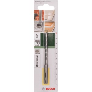 Bosch Mehrzweckbohrer SDS Quick 5x55x100 mm für Bohrhämmer, ideal für Holz, Metall, Beton und Stein.