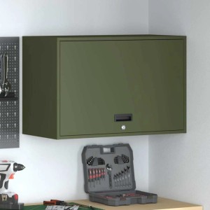 vidaXL Wandschrank für die Garage mit Gasdrucklift-Tür Olivgrün 883267