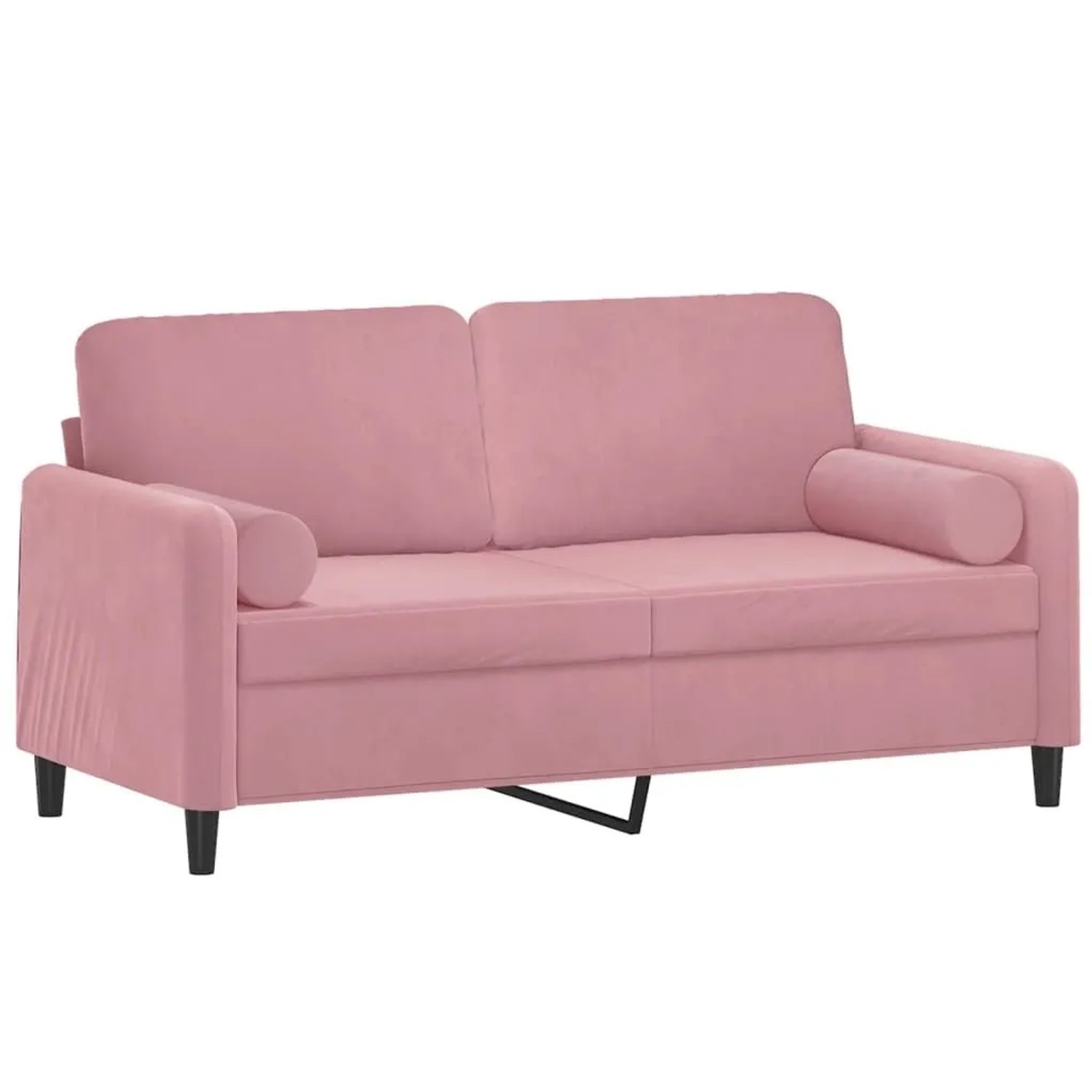 vidaXL 2-Sitzer-Sofa mit Zierkissen Rosa 140 cm Samt 3200884 günstig online kaufen