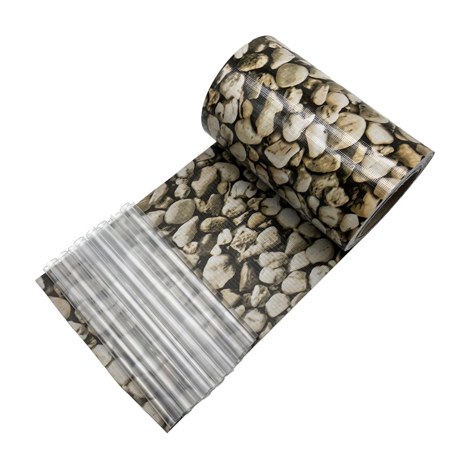 KARAT PVC Sichtschutzstreifen 19 cm x 35 m für Gartenzäune Blickdicht Kies- günstig online kaufen