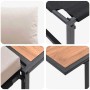 vidaXL Garten Essgruppe 2-Tlg Taupe Stahl 42004139_9