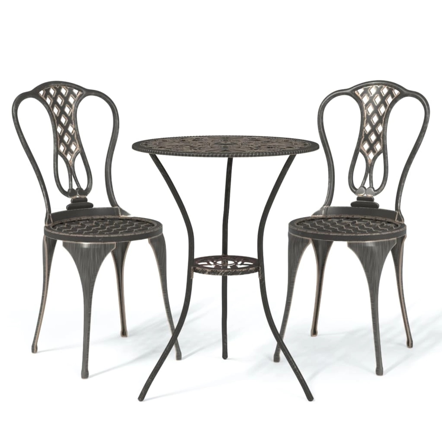 3-tlg. Bistro-set Aluminiumguss Bronzen günstig online kaufen