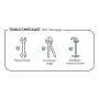 Checkliste: Benötigtes Werkzeug für die Installation der Waschtischarmatur (Maulschlüssel, Armaturenzange, Standhahnmutter)