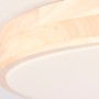 Helle LED-Deckenleuchte Slimline, Ø 49cm, Holzrahmen, weiße Abdeckung. Dimmbar und CCT-Technologie.
