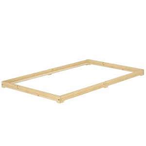 Erst-Holz Extra Niedriges Futonbett Bettrahmen 120 x 200 cm Kiefer Massiv Modell 47 Rollrost inkl.
