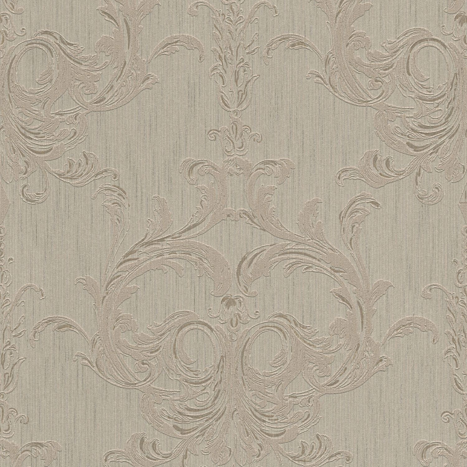 PROFHOME 961963-GU Barock Tapete Ornament Matt Braun Beige 0,53 m x 10,05 m günstig online kaufen