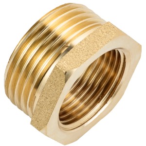 Messing Reduzierstück für Pumpen & Hauswasserwerke, 33,3 mm x 24,1 mm.