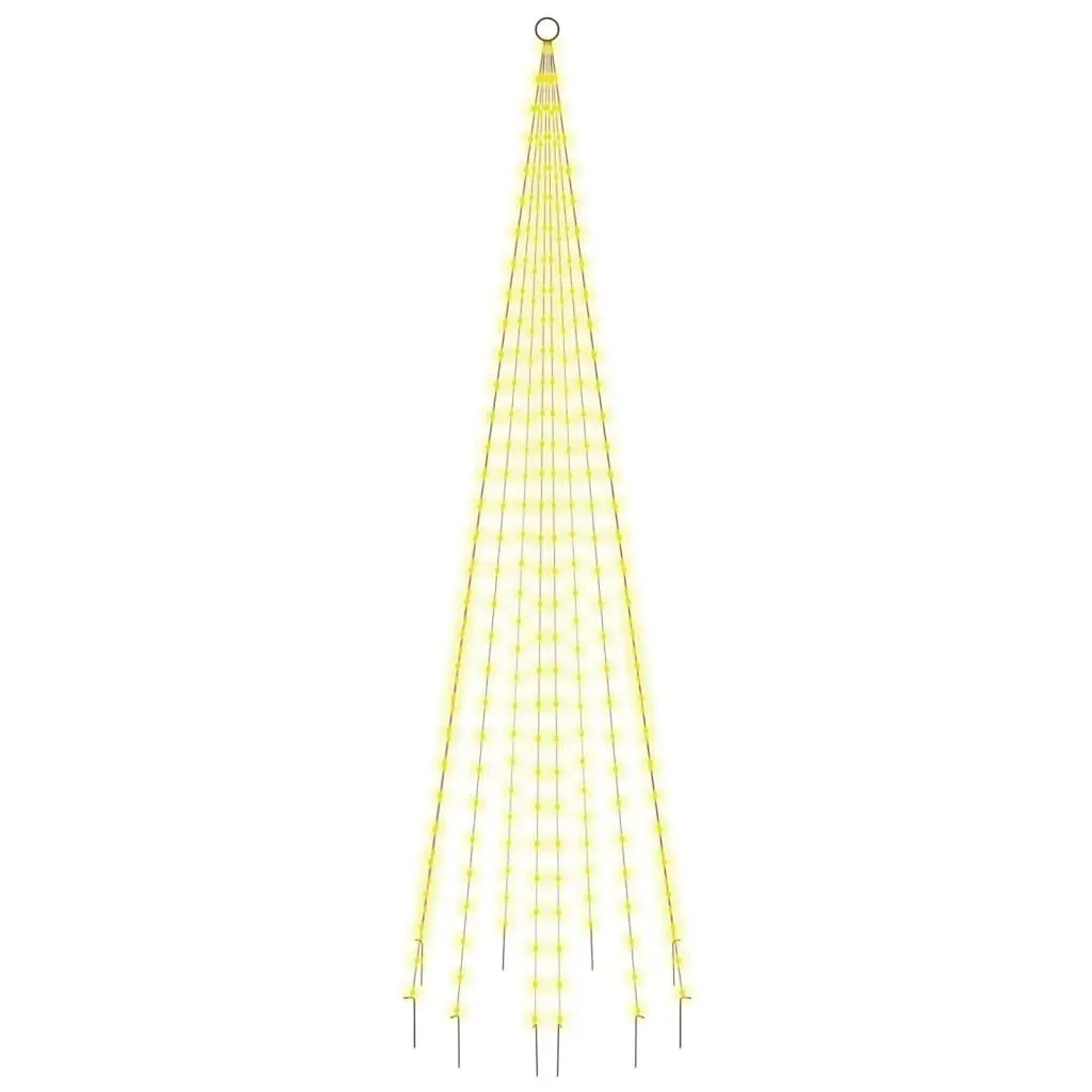 vidaXL LED-Weihnachtsbaum für Fahnenmast Warmweiß 310 LEDs 300 cm 343522