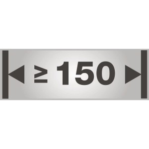 Symbol: Mindest-Korpusbreite ≥ 150 mm für Vauth-Sagel Drahtkorb Sub Slim Classic.