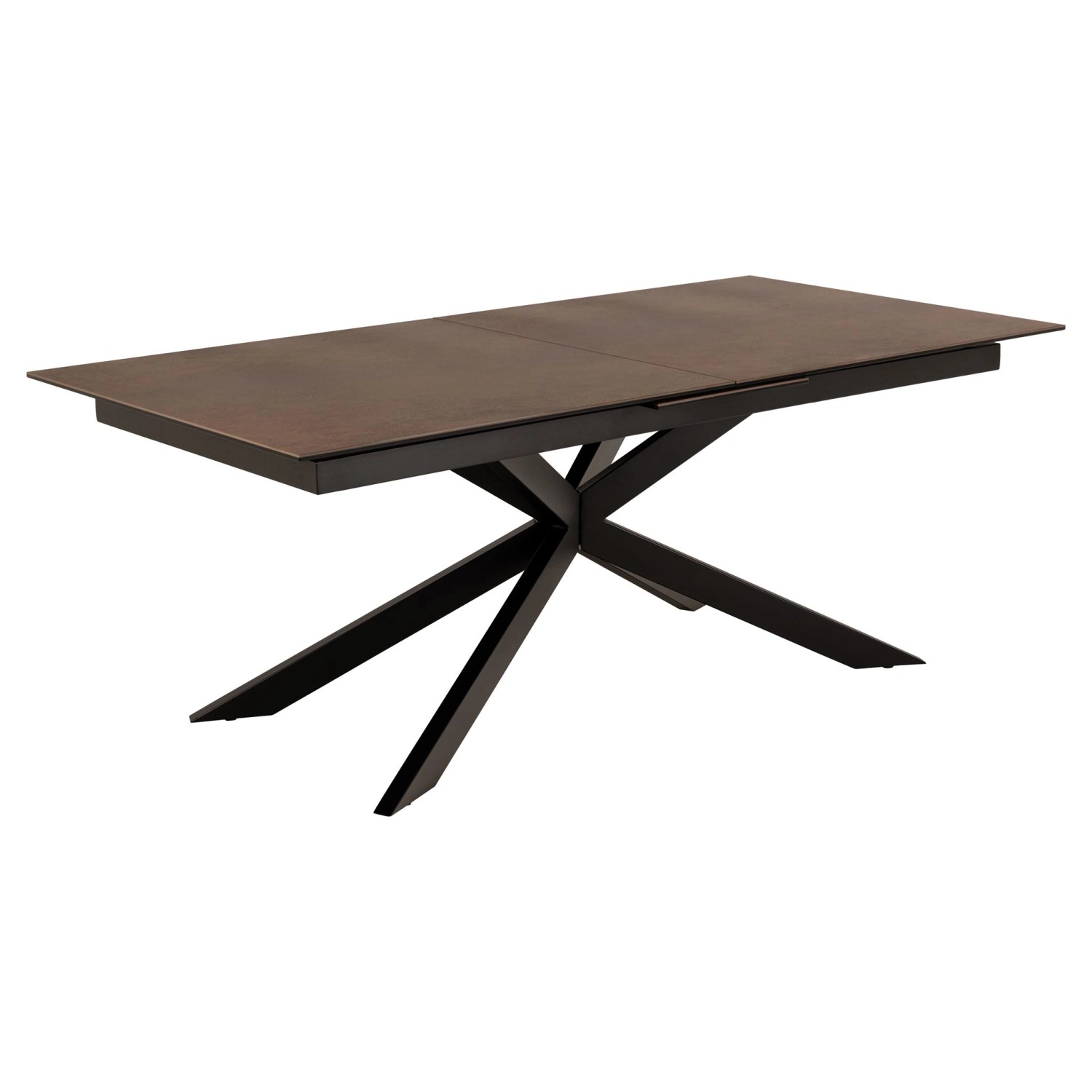 ebuy24 Irwine Esstisch 100x200/240cm mit Auszug Braun günstig online kaufen