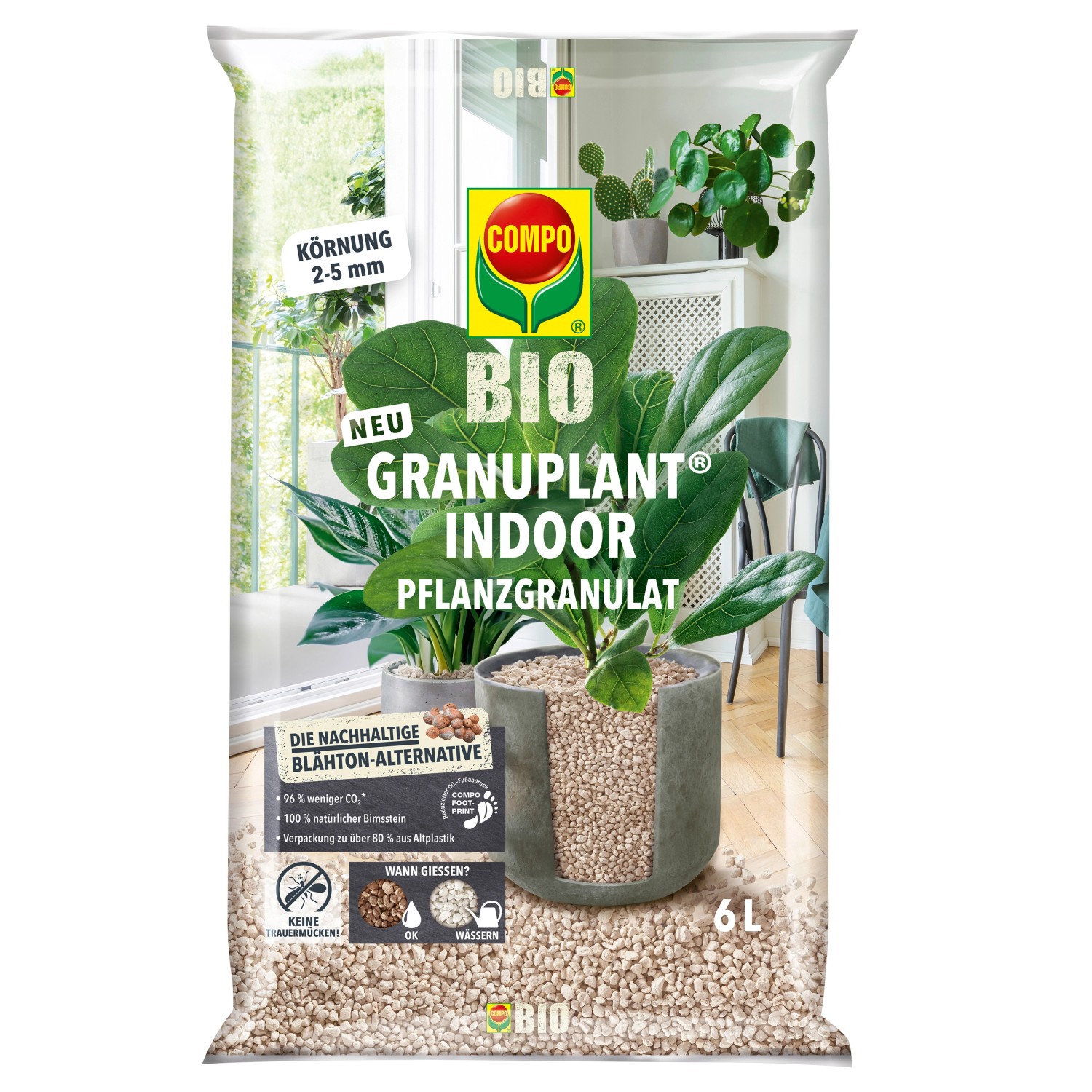 Compo Bio-Pflanzgranulat Granuplant Indoor 6 l