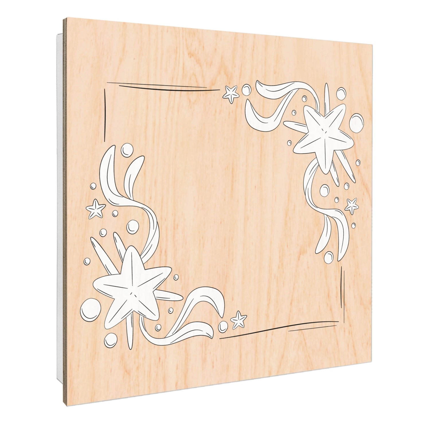Banjado Schlüsselkasten mit Holzfront 30x30cm Weiß Scharnier Links 50 Haken günstig online kaufen