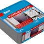 Knauf Flexfuge smart Anthrazit, 2 kg, gebrauchsfertige Fugenmasse im grauen Eimer mit blauem Deckel.