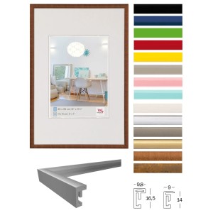 walther design Bilderrahmen New Lifestyle, 30x40 cm, Kunststoff, braun. Dekoartikel für Bilder im Hoch- und Querformat.
