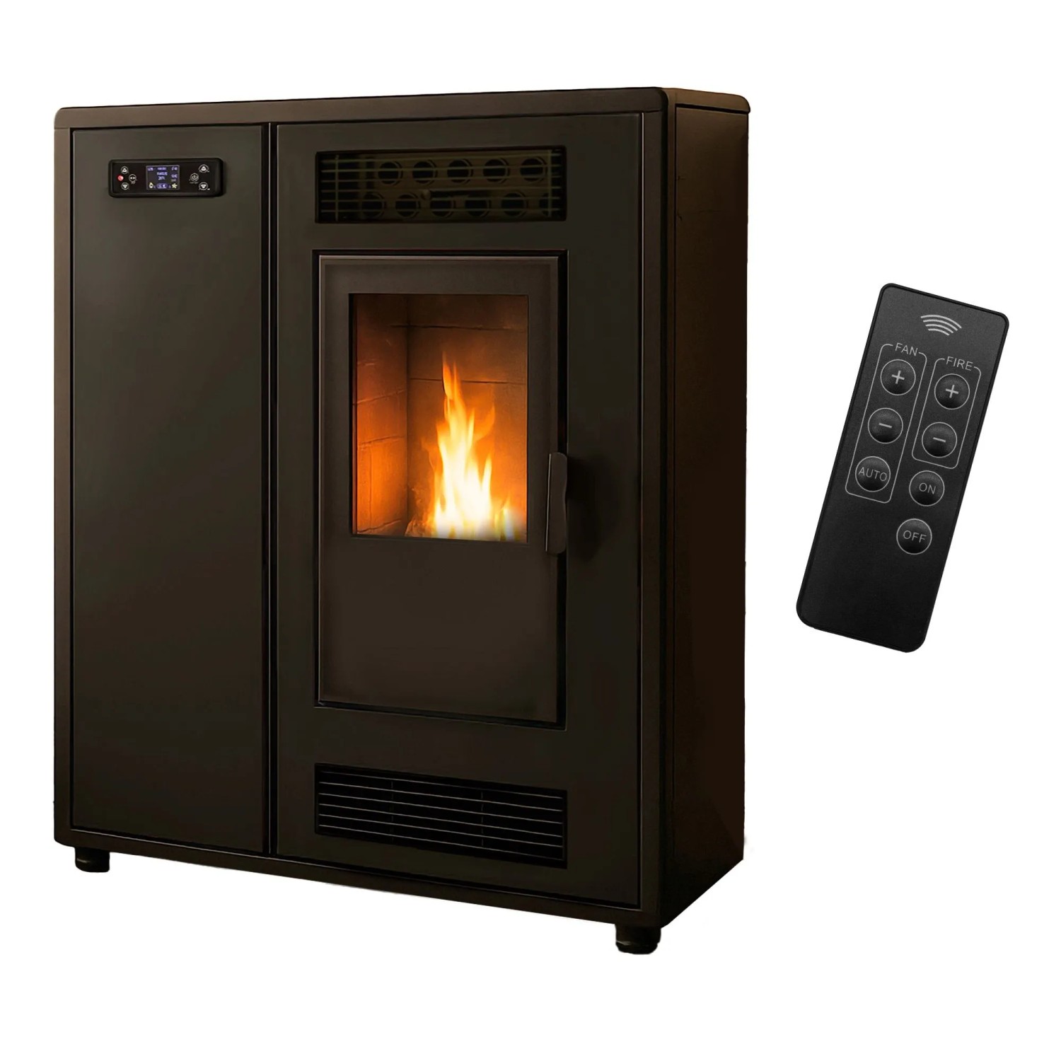 Sannover Luft- Pelletofen Slim Astral 12,2 kW Schwarz