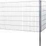 Floraworld Doppelstabmattenzaun, verzinkt, 123x251cm, Gartenzaun für hohe Sicherheit.