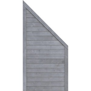 Graues Sichtschutzzaun-Element Neo Design, 89x179/89cm, FSC®-zertifiziert.