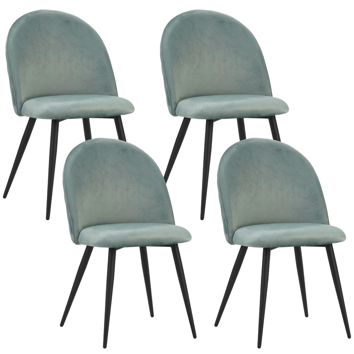 Albatros Esszimmerstuhl CAPO Samt 4er Set Türkis günstig online kaufen