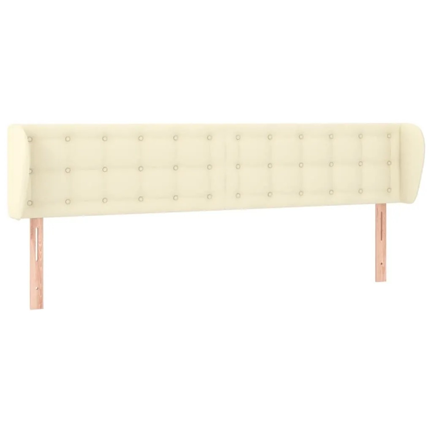 vidaXL Kopfteil mit Ohren Creme 203x23x78/88 cm Kunstleder 3117254