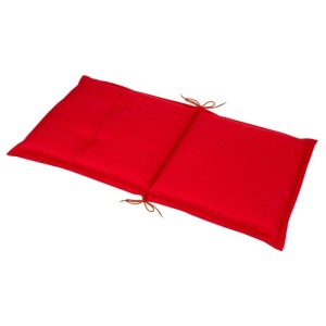 Rote Beautissu Base NL Niederlehner Gartenstuhlauflage, 100x50x6cm, mit Befestigungsschnüren für idealen Sitzkomfort.
