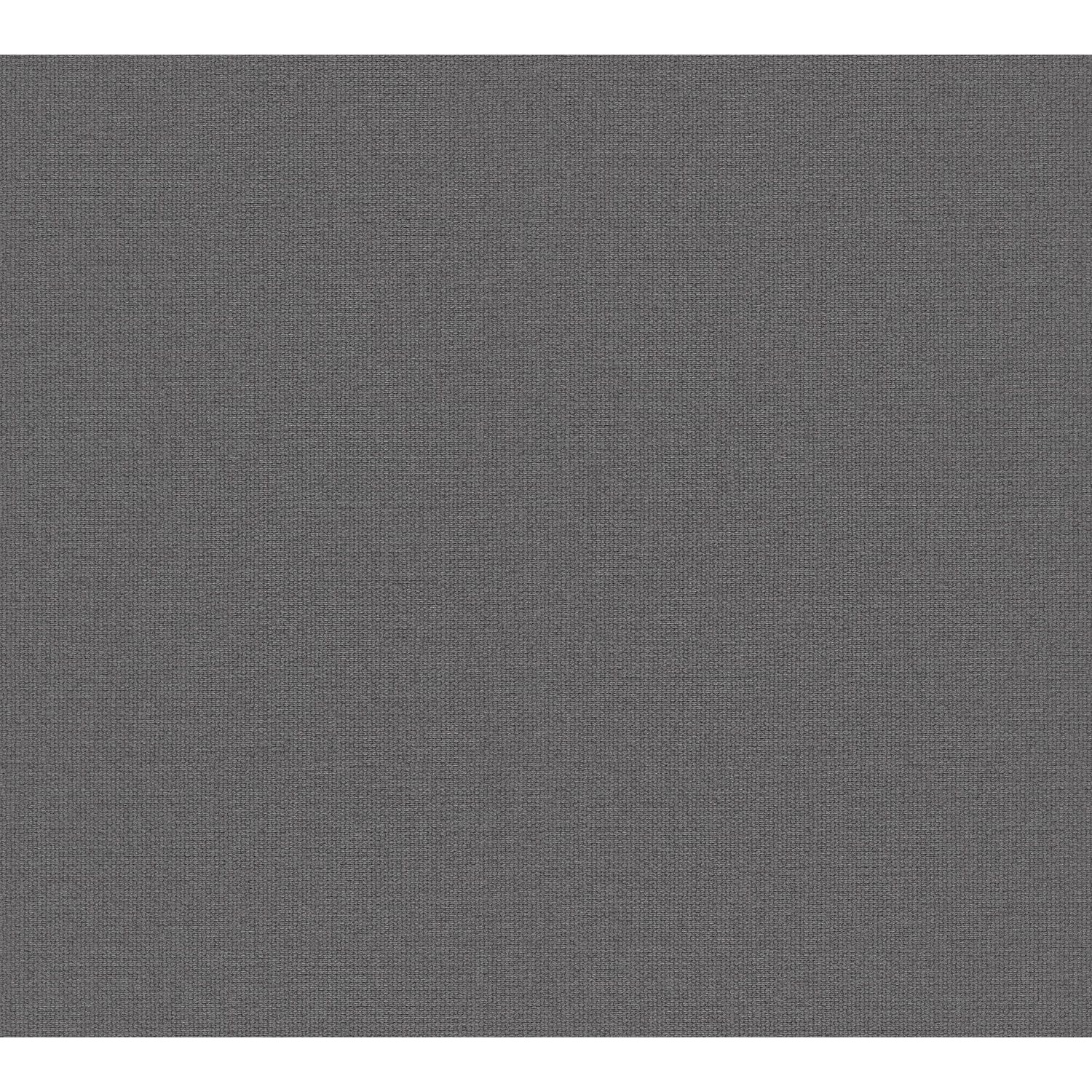 PROFHOME 387441-GU Uni Tapete Textiloptik Matt Anthrazit Grau Schwarz 0,53 günstig online kaufen