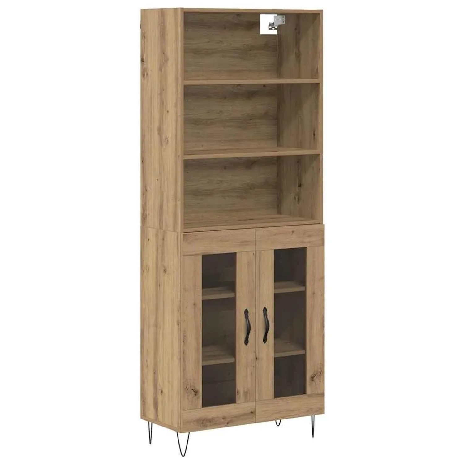vidaXL Highboard 2-Tlg Artisan-Eiche Holzwerkstoff 3403172 günstig online kaufen