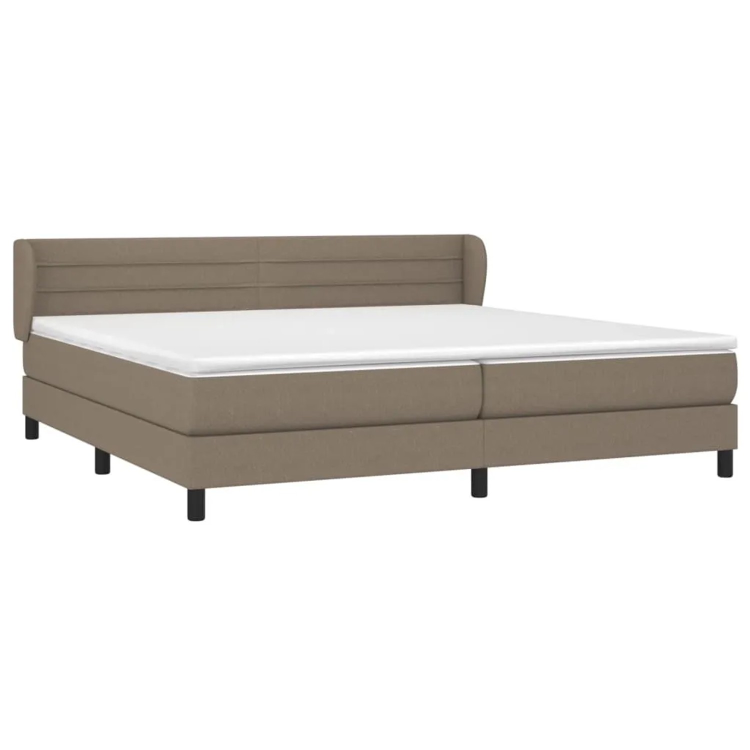 vidaXL Boxspringbett mit Matratze Taupe 200x200 cm Stoff 3126353 günstig online kaufen