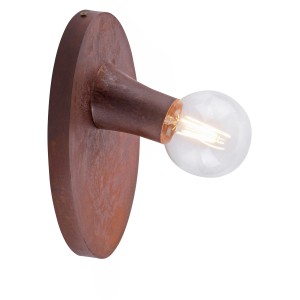 Rostfarbene Just Light Deckenleuchte Turn me, 1-flammig mit E27 Fassung und klarem Leuchtmittel.