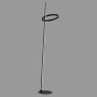 Schwarze Design-Stehlampe "Just Light Ritus" mit LED-Ring und Stab, dimmbar.