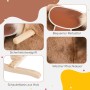 Detailansicht: HOMCOM Schaukelpferd mit Plüsch, Holzgriffen und Sattel. Schaukeltier für Kinder.