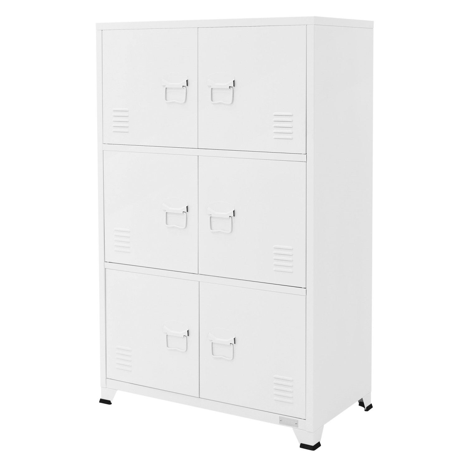 ML-Design Aktenschrank 75x40x120 cm Weiß Stahl Freistehender