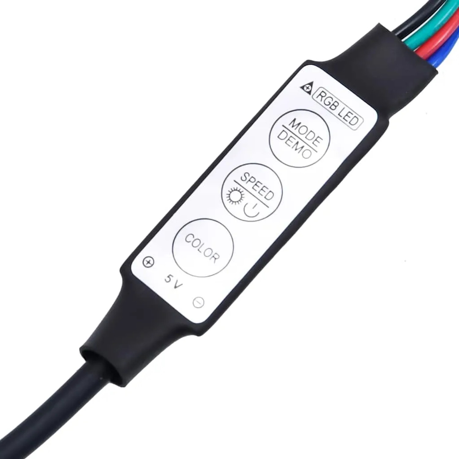 LED-Controller für vidaXL Nachttisch mit LED-Leuchten, zur Steuerung von Farbe, Modus und Geschwindigkeit.