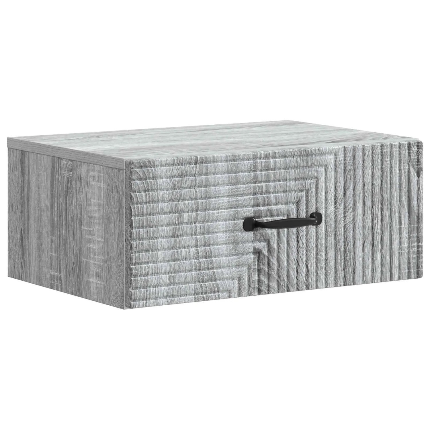 vidaXL Wandmontierter Nachttisch Graues Sonoma 49 x 34,5 x 20 cm 898627