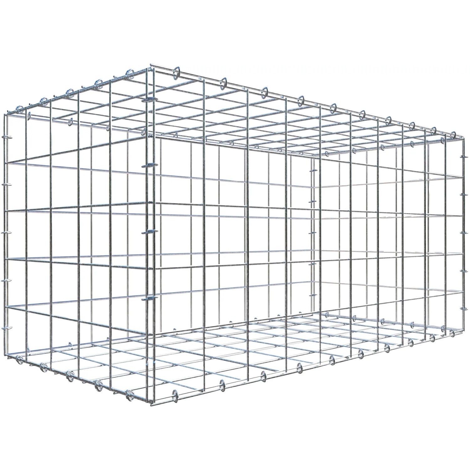 Gabiona C-Ring-Gabione 50 x 100 x 50 cm Maschenw 10 x 10 cm