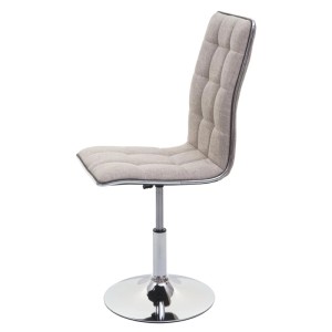 CHEFGASTRO Esszimmerstuhl 2er-Set 103x43x54cm Sitzhöhe 41cm Stoff/Textil Creme-Grau