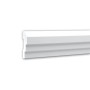 Flexible, weiße PROFHOME Wand- und Friesleiste, 200 cm lang, für den Innenbereich.