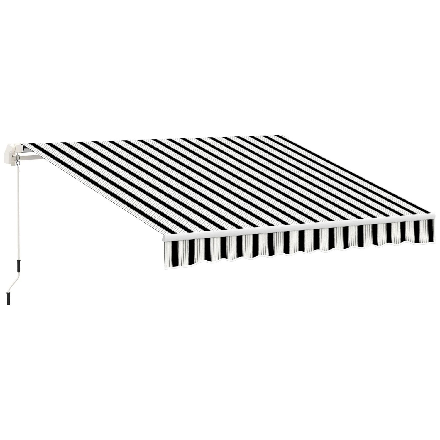 Furnicato Markise Sonnenschutz Einfahrbar 395x245x350 M Blau-weiß