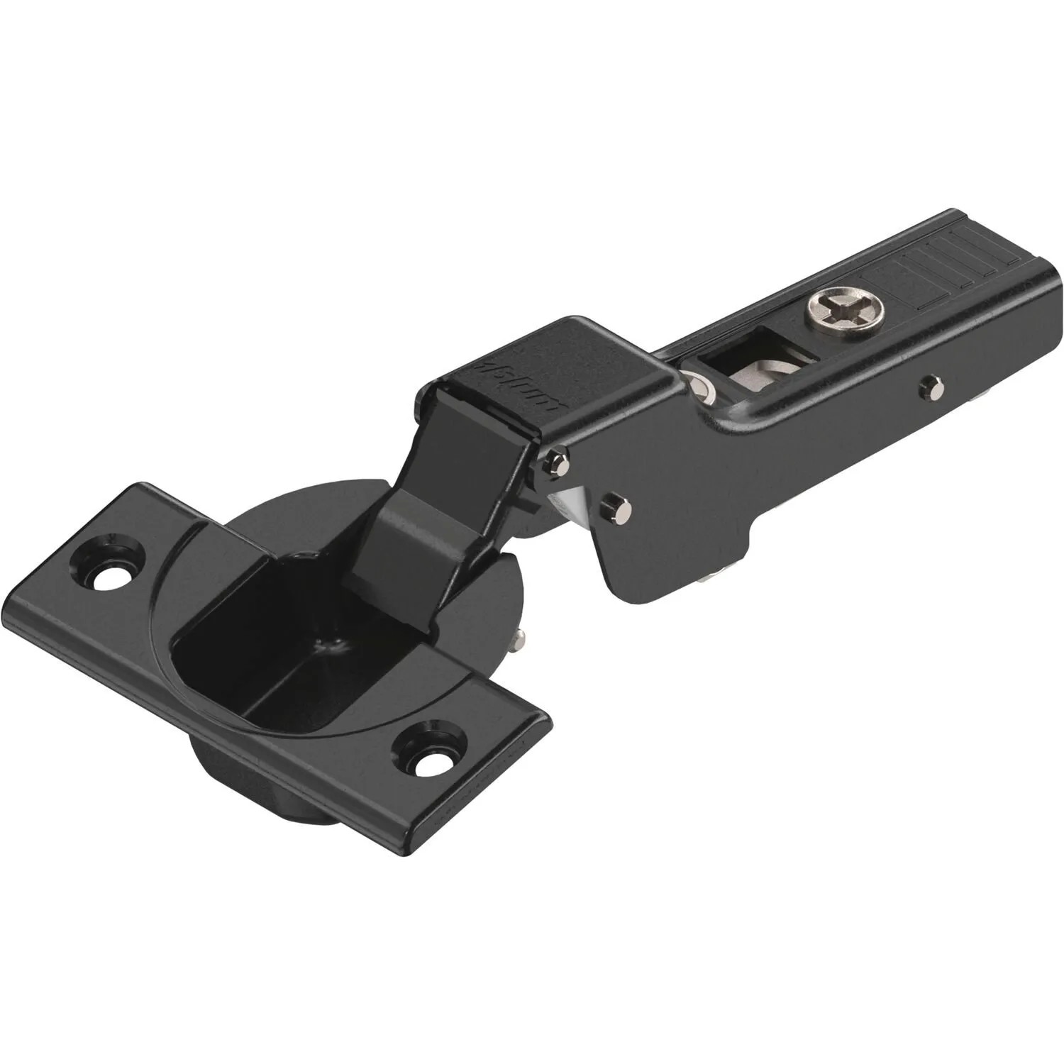 Blum Scharnier Clip Top 110 Grad 9,5mm Gekröpft ohne Feder Onyx Schwarz Schrauben